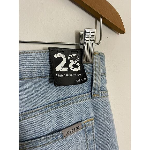 Joes Jeans 28 High Rise Wide Leg Light Wash Stretch Womend Denim - Picture 7 of 11